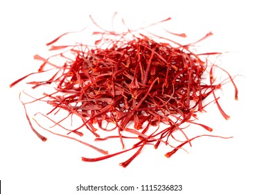 Saffron Thread Isolated On White Background Stock Photo 1121937257 ...