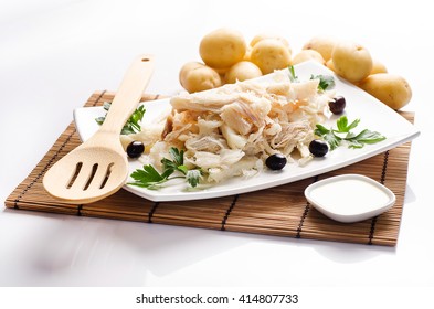 Dried Salted Cod, Codfish And Frayed Codfish