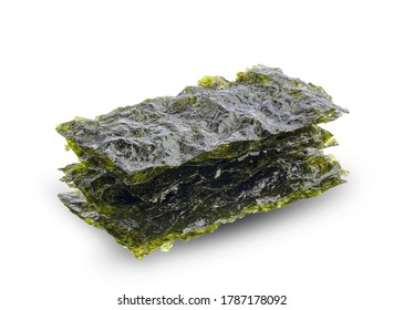 Dried Seaweed Isolated On White