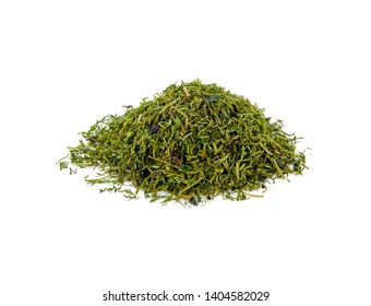 Dried Seaweed Powder Isolated On White.