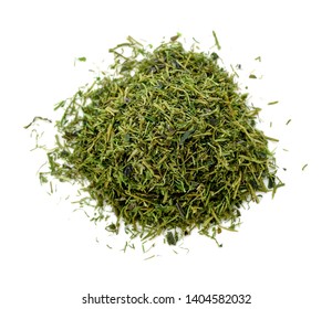 Dried Seaweed Powder Isolated On White.