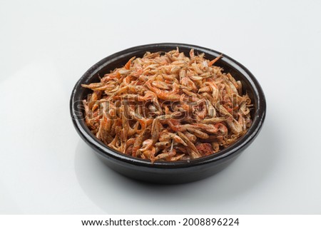 Dried shrimp without water, Shrimp dried in the sun or dryer.