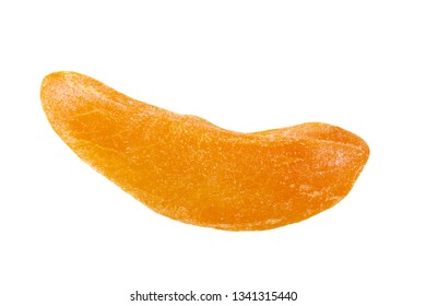 Dried Slice Of Mango Isolated On White Background