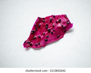 Dried Sliced Dragonfruit On White Background