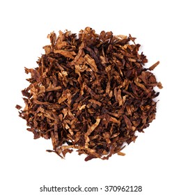 dried smoking tobacco. Isolated on a white background.