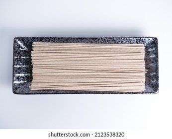 Dried Soba Buckwheat Noodles, Close Up Photo