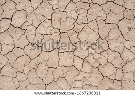 Dried soil (Playa or so called 'takir'). Uzbekistan, Turkmenistan, Kyzylkum Desert, Central Asia.