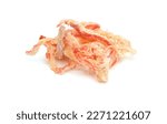 Dried squids on white background