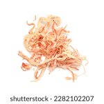 Dried squids on white background