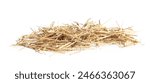 Dried straw isolated on white. Livestock feed