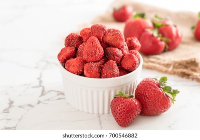 Dried Strawberry Snack On The Table