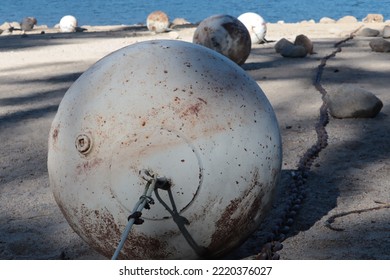 Dried Up Swim Area Buoys, California Drought, Pincrest Lake