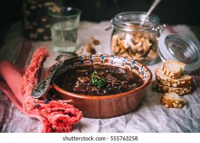 Dried Wild Mushroom And Kidney Bean Soup