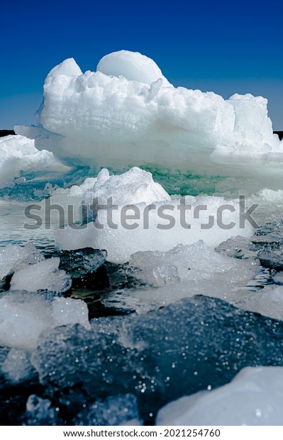 Drift ice in hokkaido okhotsk\
sea