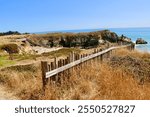 Driftwood Fence at Sea Ranch With Beach and Ocean