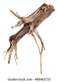 Driftwood Over White Background