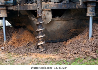 Drill Is Digging A Hole