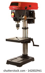 Drill Press Isolated On A White Background.