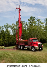 Drilling for geothermal power system in suburban yard