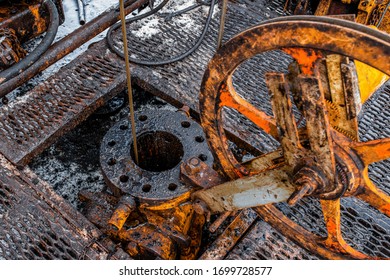 Drilling An Oil Well And Conducting Geophysical Surveys To Increase Oil Production. Logging While Drilling And Cased Hole Log.