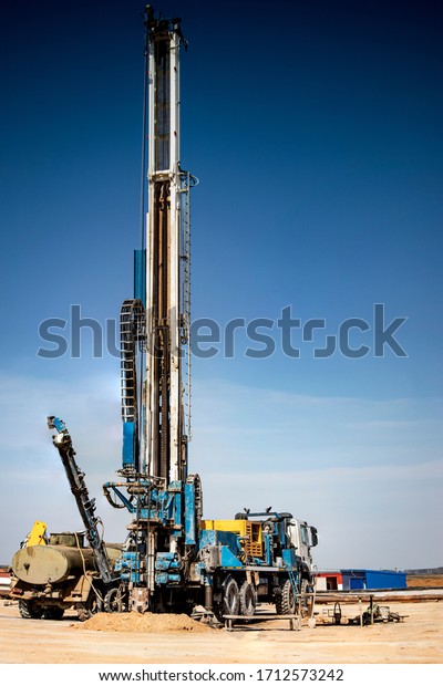 Drilling rig. Drilling deep wells.\
Industry Mineral exploration. Belarus. Salihorsk\
2020