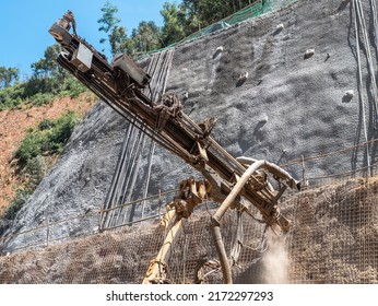 Drilling For Rock Slope Protection 