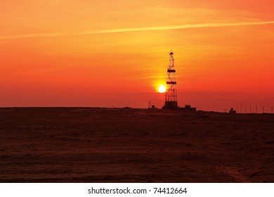 Drilling sunset.