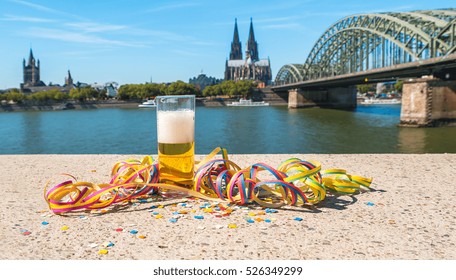 Drink A Beer At Cologne City At Carnival In Germany