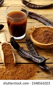 Drink With Carob Seeds And Powder