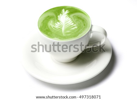 Similar – Image, Stock Photo Matcha latte art with succulent at a coffee shop on a table