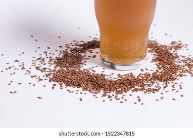 Drink Made From Boiled Flaxseed Seeds. Its Consistency Is Similar To Gel.