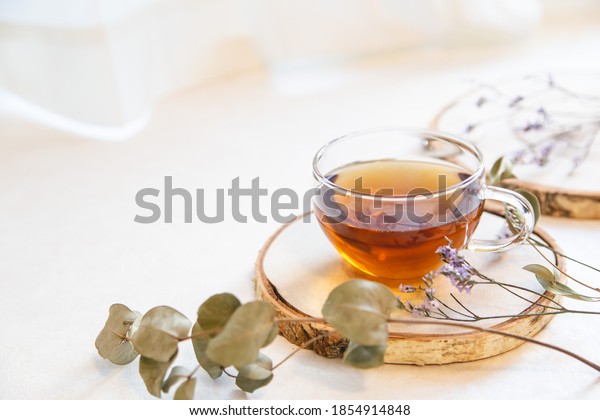 Drink tea at home. Relaxation, home time, and\
break tea time at home.\

