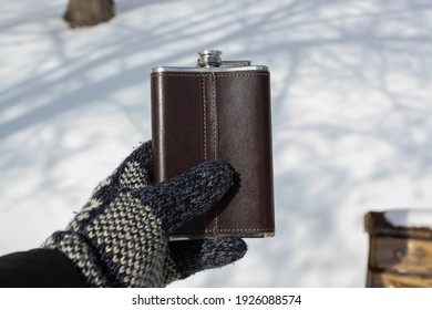 Drinking Alcohol Under The Snow