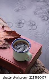 Drinking Coffee By The Lake In Autumn