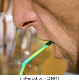 drinking with a straw