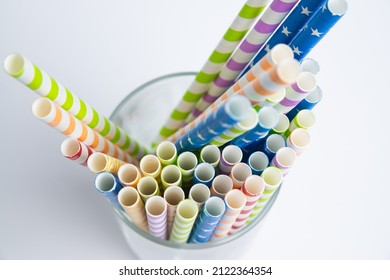 Drinking Straws Colorful Coming Together.