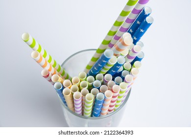 Drinking Straws Colorful Coming Together.