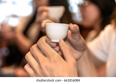 Drinking tea with cup - Shutterstock ID 661816084