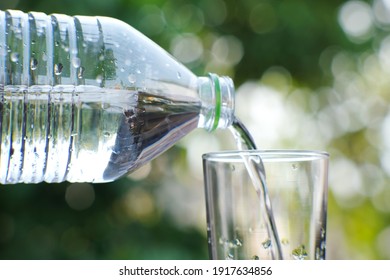 Drinking water on wood table and space for text, Refreshing drink - Shutterstock ID 1917634856