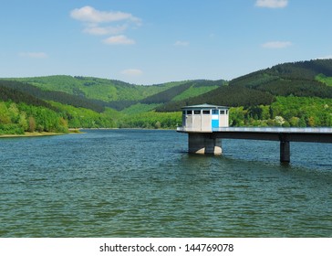 Drinking Water Reservoir With Water Intake Tower