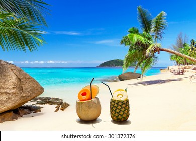 Drinks on the tropical beach of Thailand - Powered by Shutterstock