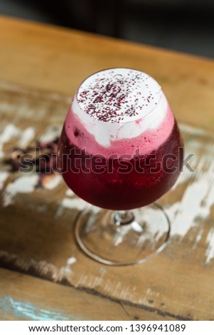 Drinks of the World. Beautiful and delicius  drinks served on a wooden table