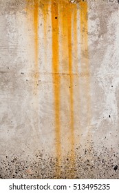 Drip Of Rust On Concrete Background, Industrial Abstract