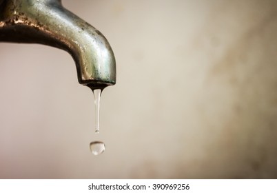 Dripping Faucet. In Water D'times Of Crisis It Is Important To S