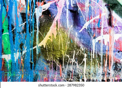 Dripping Paint Graffiti Wall