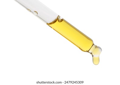 Dripping tincture from pipette isolated on white - Powered by Shutterstock