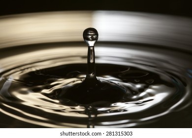 Dripping Water Liquid Drops Splashing Stylish Stock Photo 281315303 