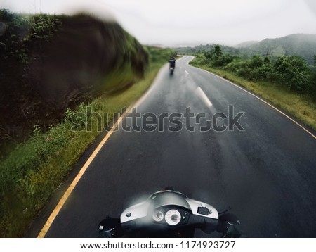 A drive in the rain