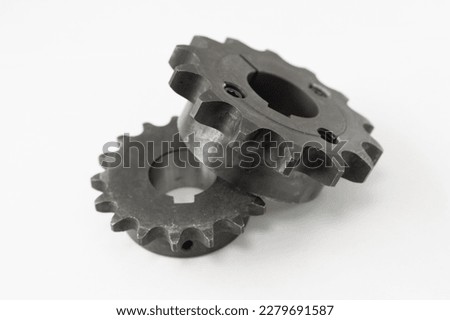drive sprocket for driving chain on a white background