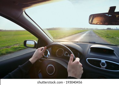 driver in car